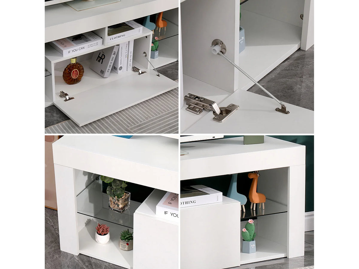 Meuble TV en Bois Blanc - HAPPY GARDEN vue 3