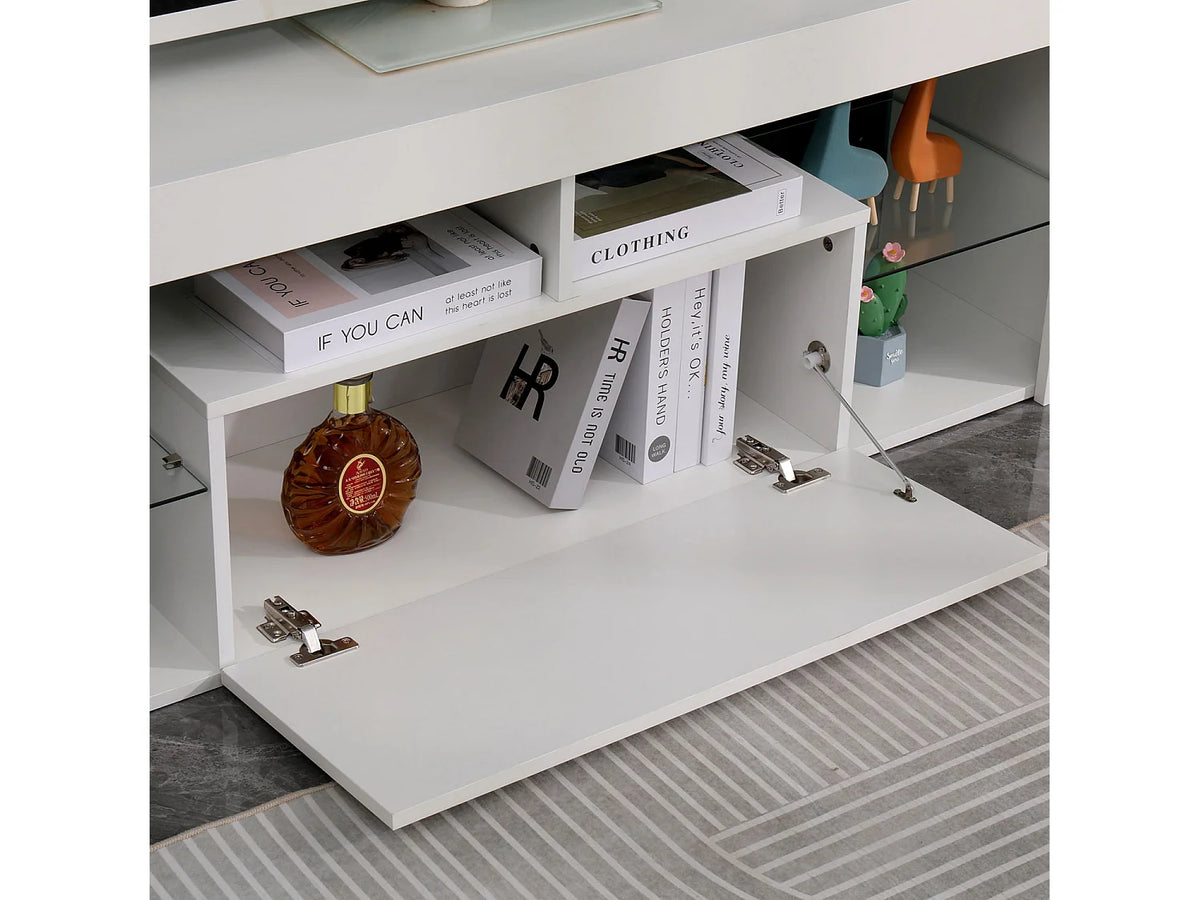 Meuble TV en Bois Blanc - HAPPY GARDEN vue 7