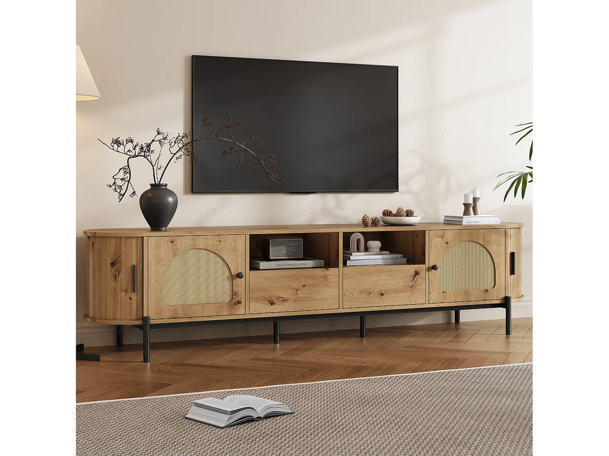 Meuble TV en Bois Moderne 200 cm - MODERNLUXE vue 2