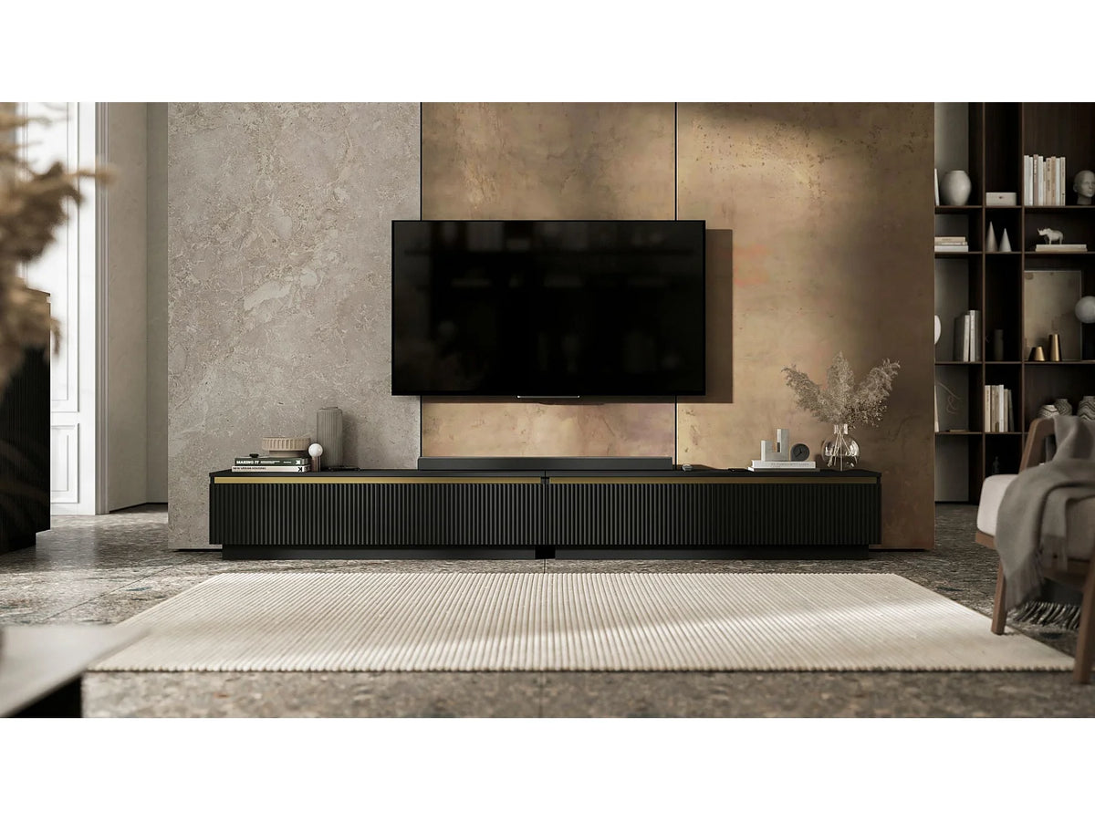 Meuble TV en Bois Noir - SELENE vue 9