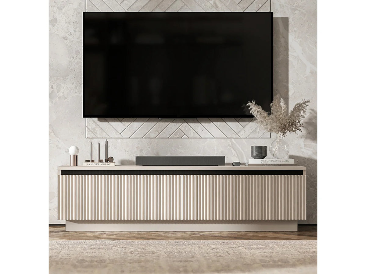 Meuble TV Bas en Bois - SELENE vue 3