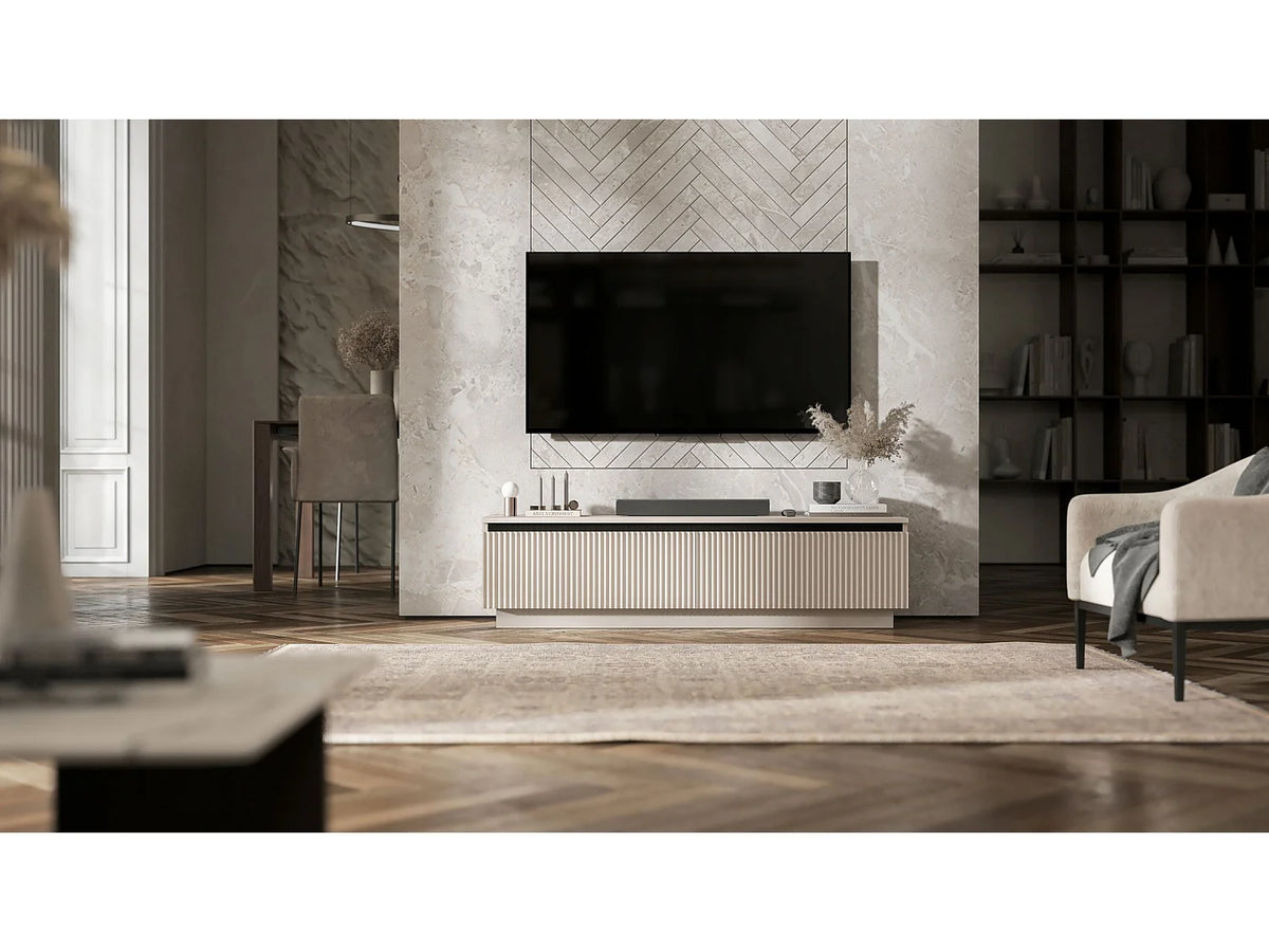 Meuble TV Bas en Bois - SELENE vue 4