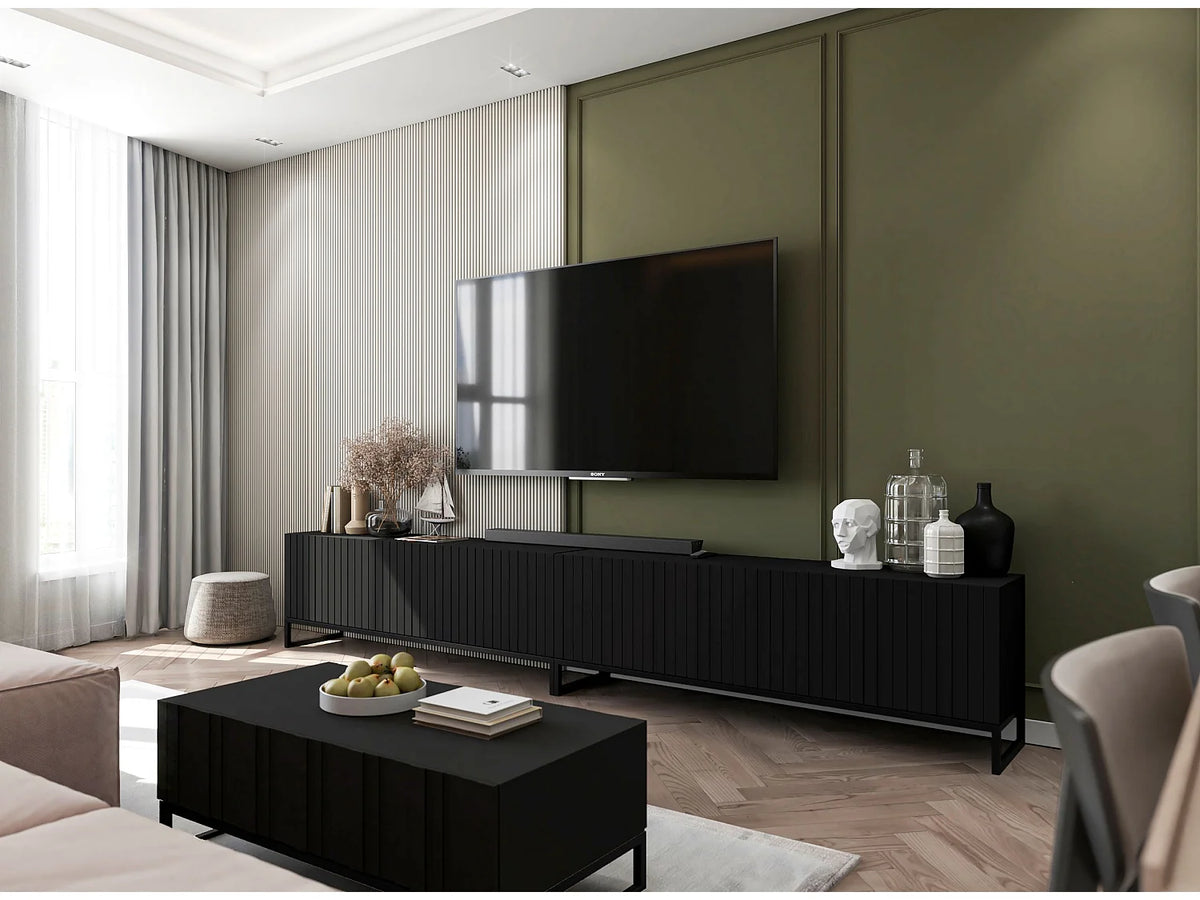 Meuble TV en Bois Noir - ELPIS vue 4