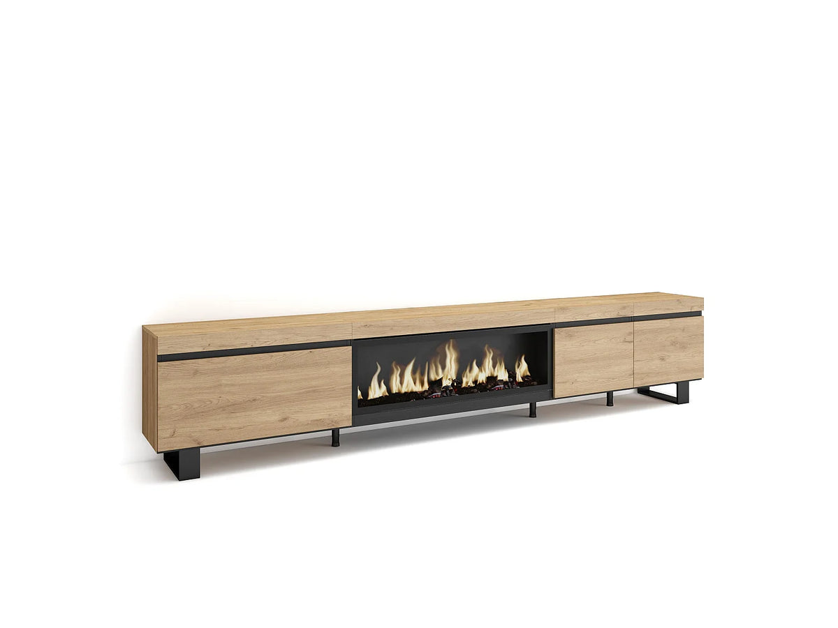 Meuble TV Effet Chêne Design 288 cm - SKRAUT HOME