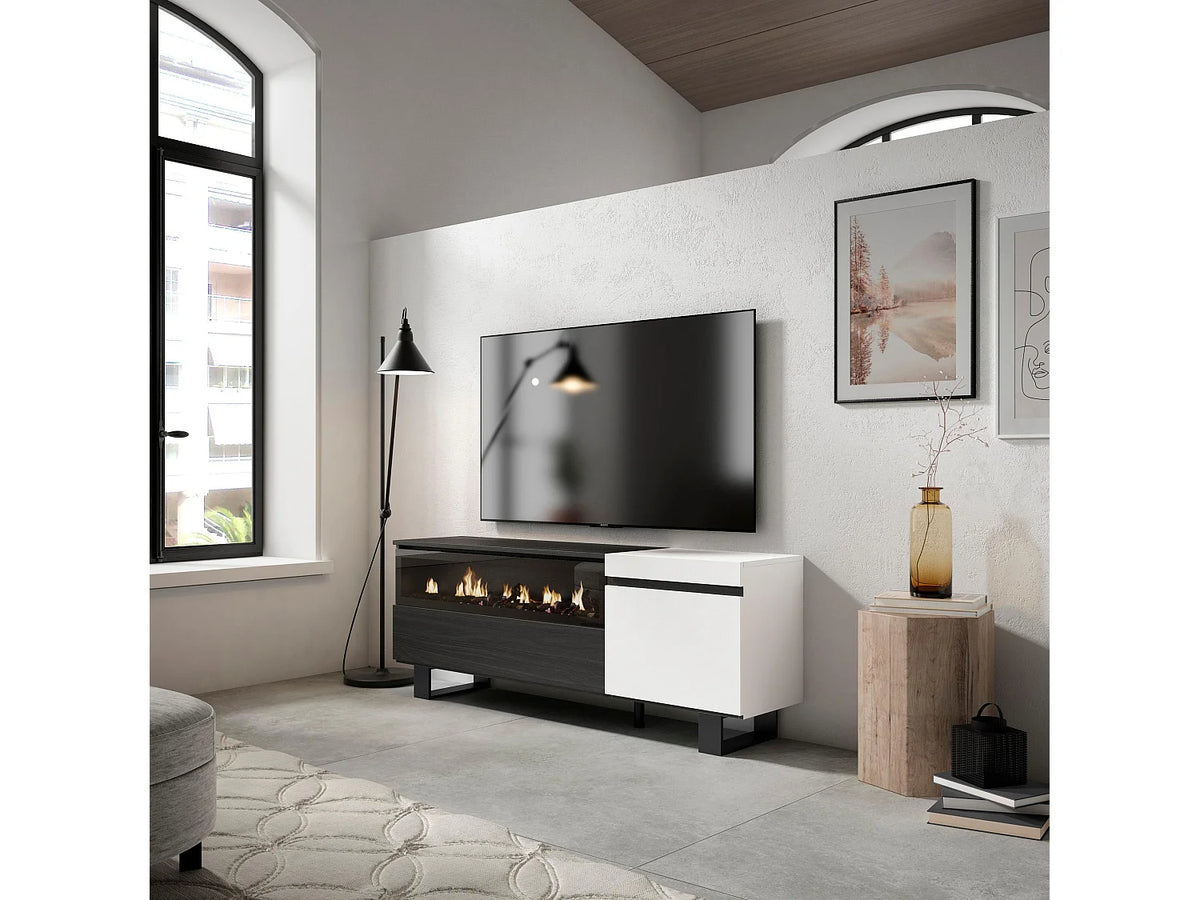Meuble TV en Bois Blanc 152 cm - SKRAUT HOME vue 2