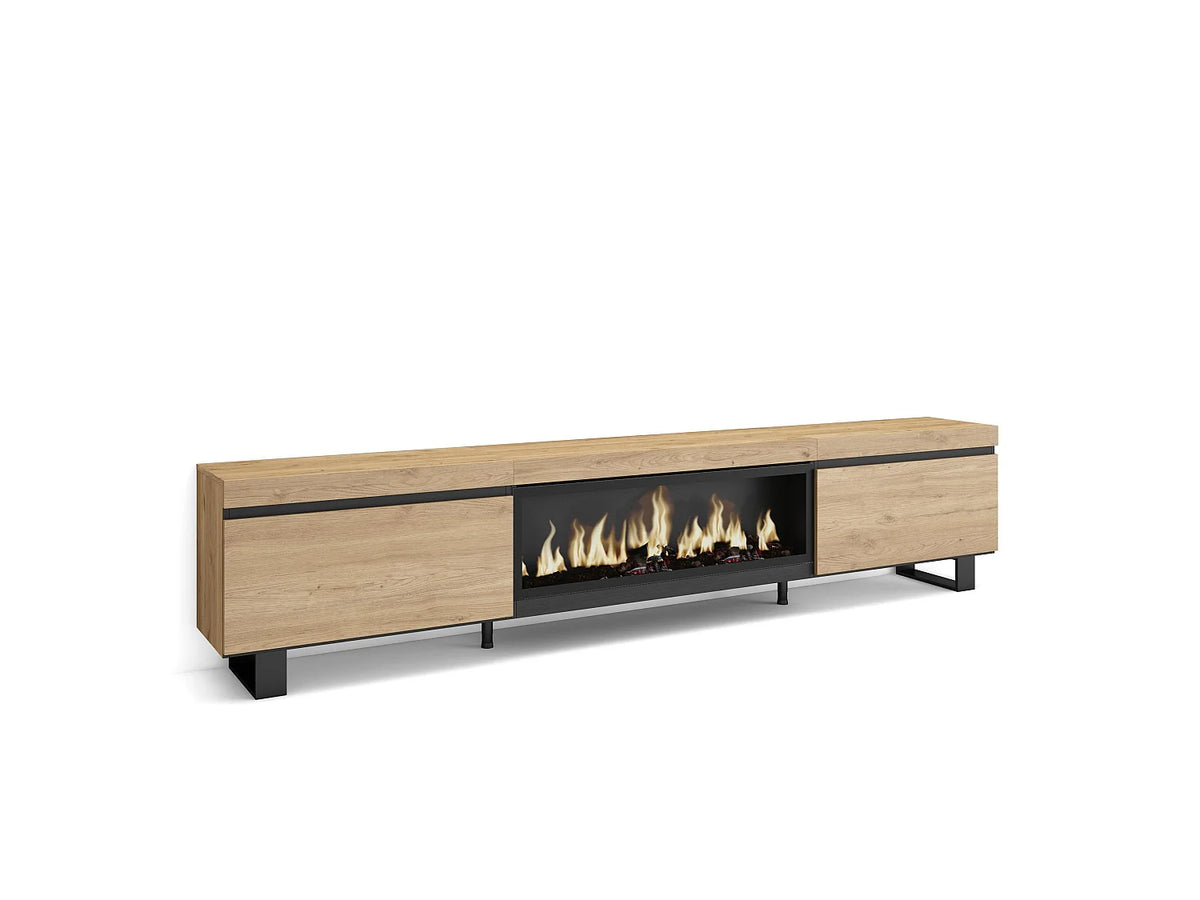 Meuble TV Effet Chêne Design 267 cm - SKRAUT HOME