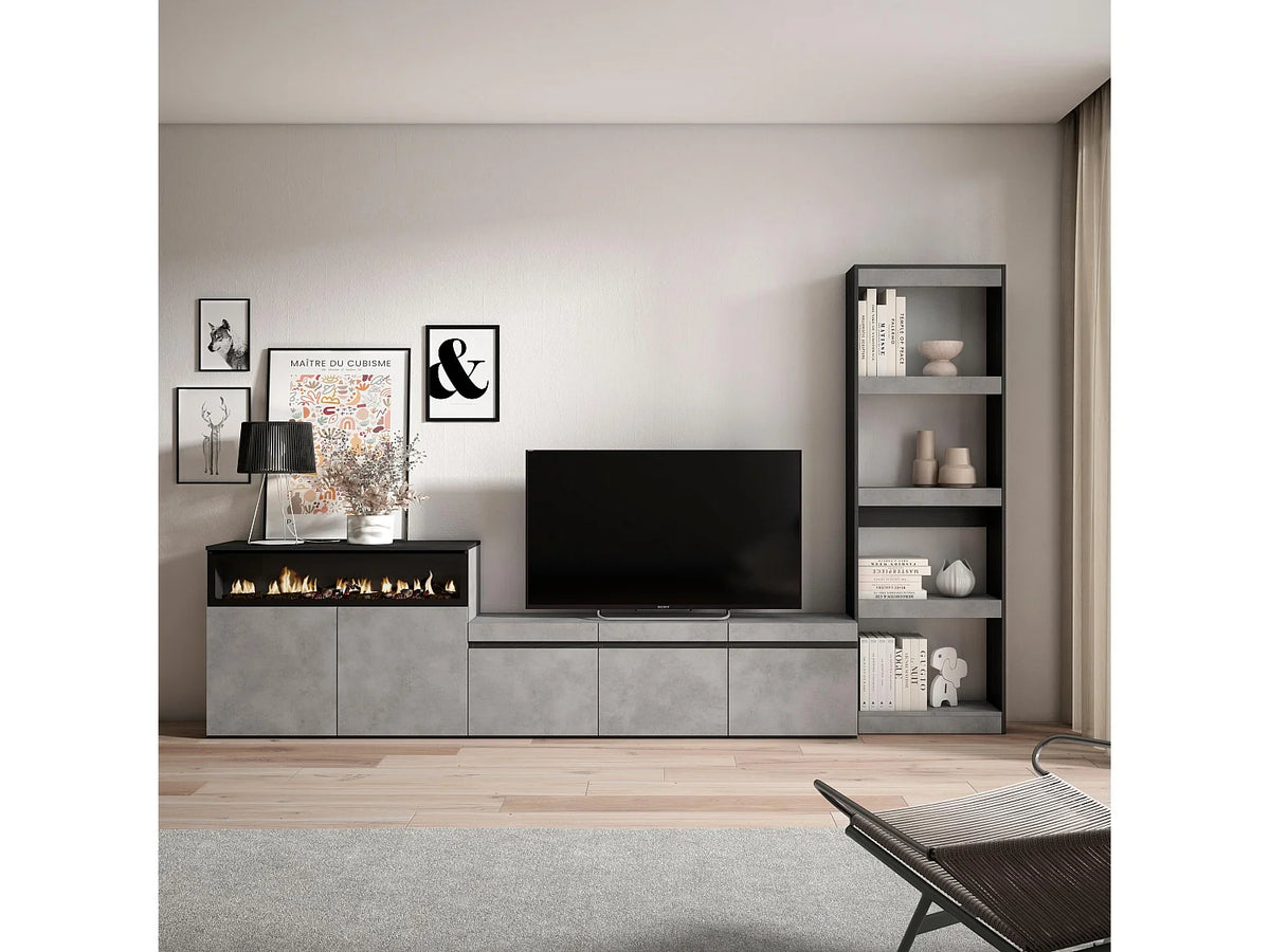 Meuble TV en Bois Moderne 314 cm - SKRAUT HOME vue 2