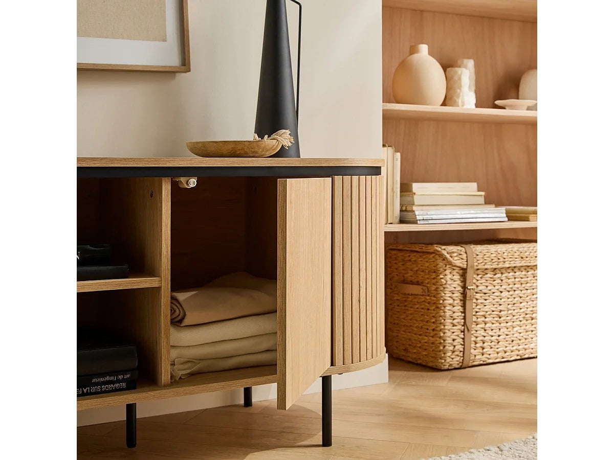 Meuble TV en Bois 150 cm - MALAGA vue 4