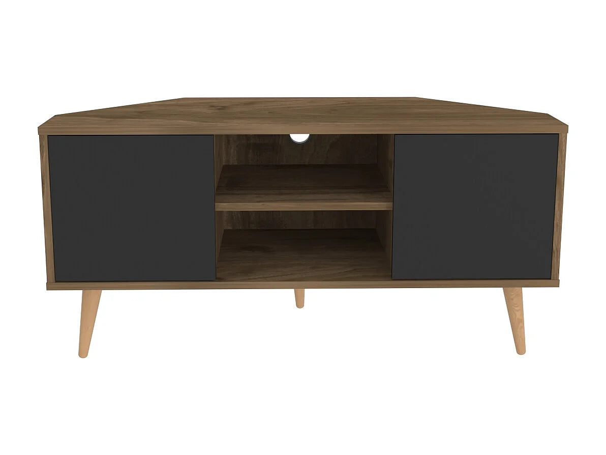 Meuble TV d'Angle Noir - DECOROTIKA FR vue 6