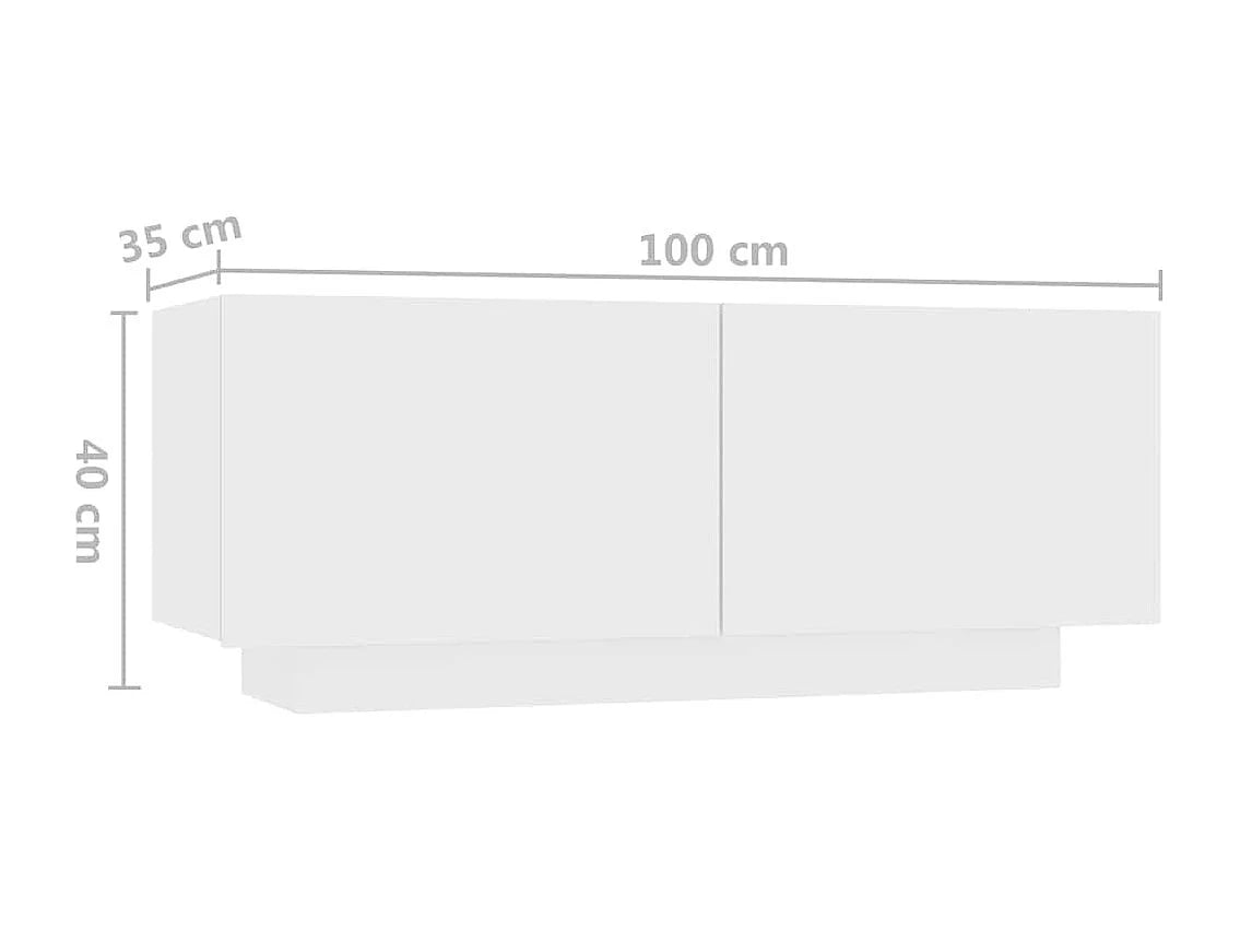 Meuble TV en Bois Blanc 300 cm - VIDAXL vue 3