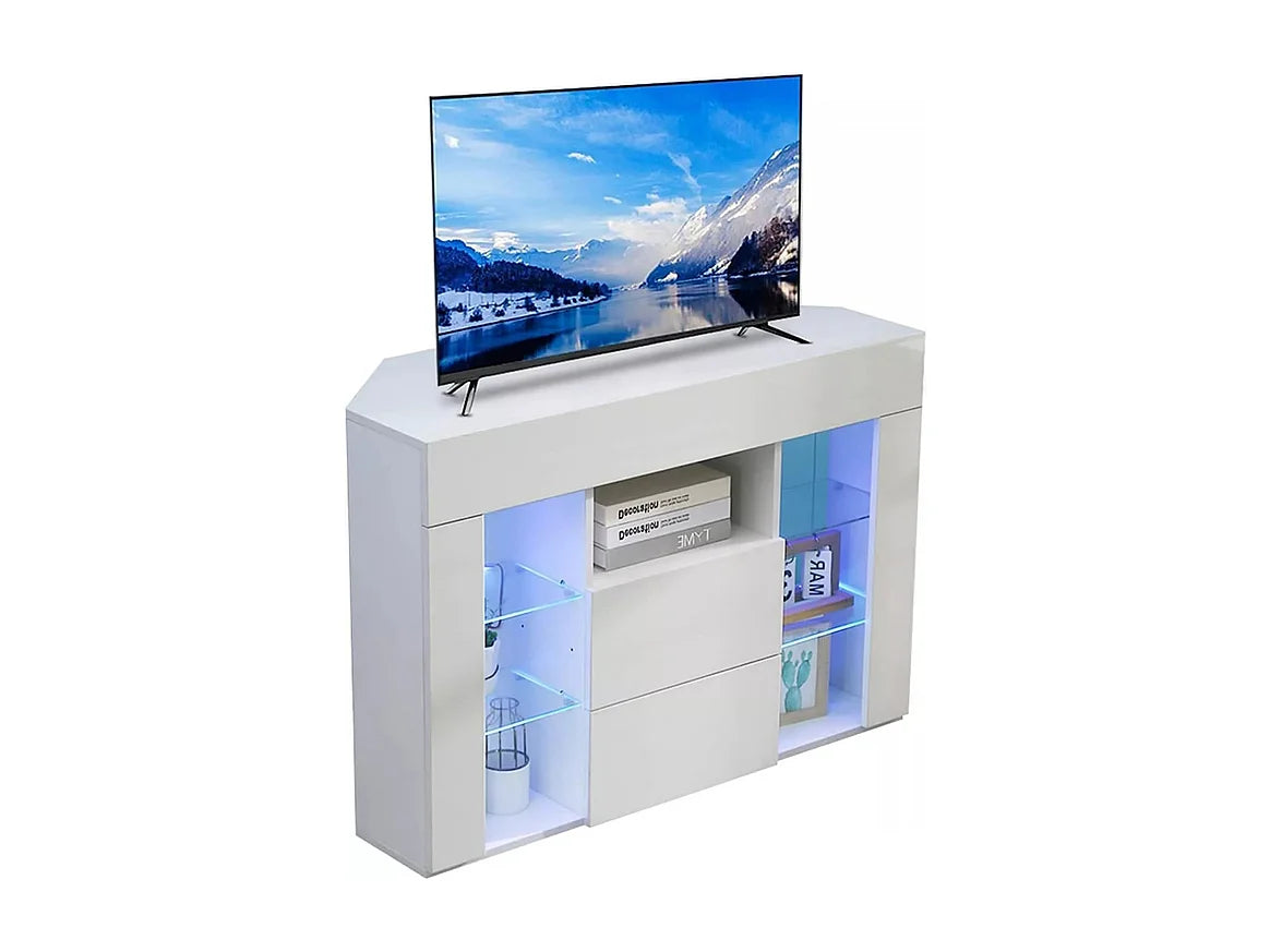 Meuble TV en Bois Blanc 100 cm - DRIPEX vue 4