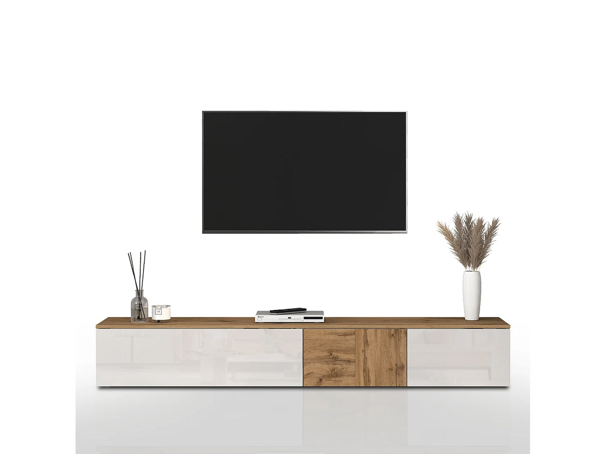 Meuble TV Suspendu Blanc - WHOUS - HOME FURNISHING ITALY vue 2