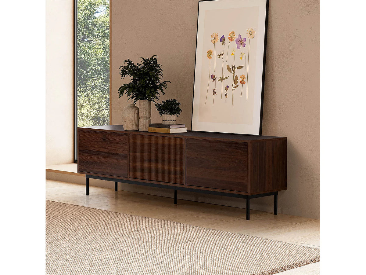 Meuble TV Effet Noyer 160 cm - VS VENTA-STOCK
