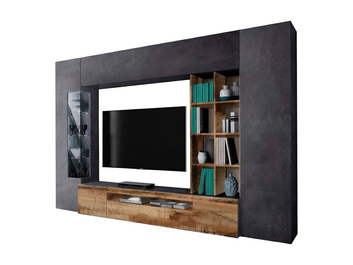 Meuble TV Suspendu en Bois 290 cm - DMORA vue 2