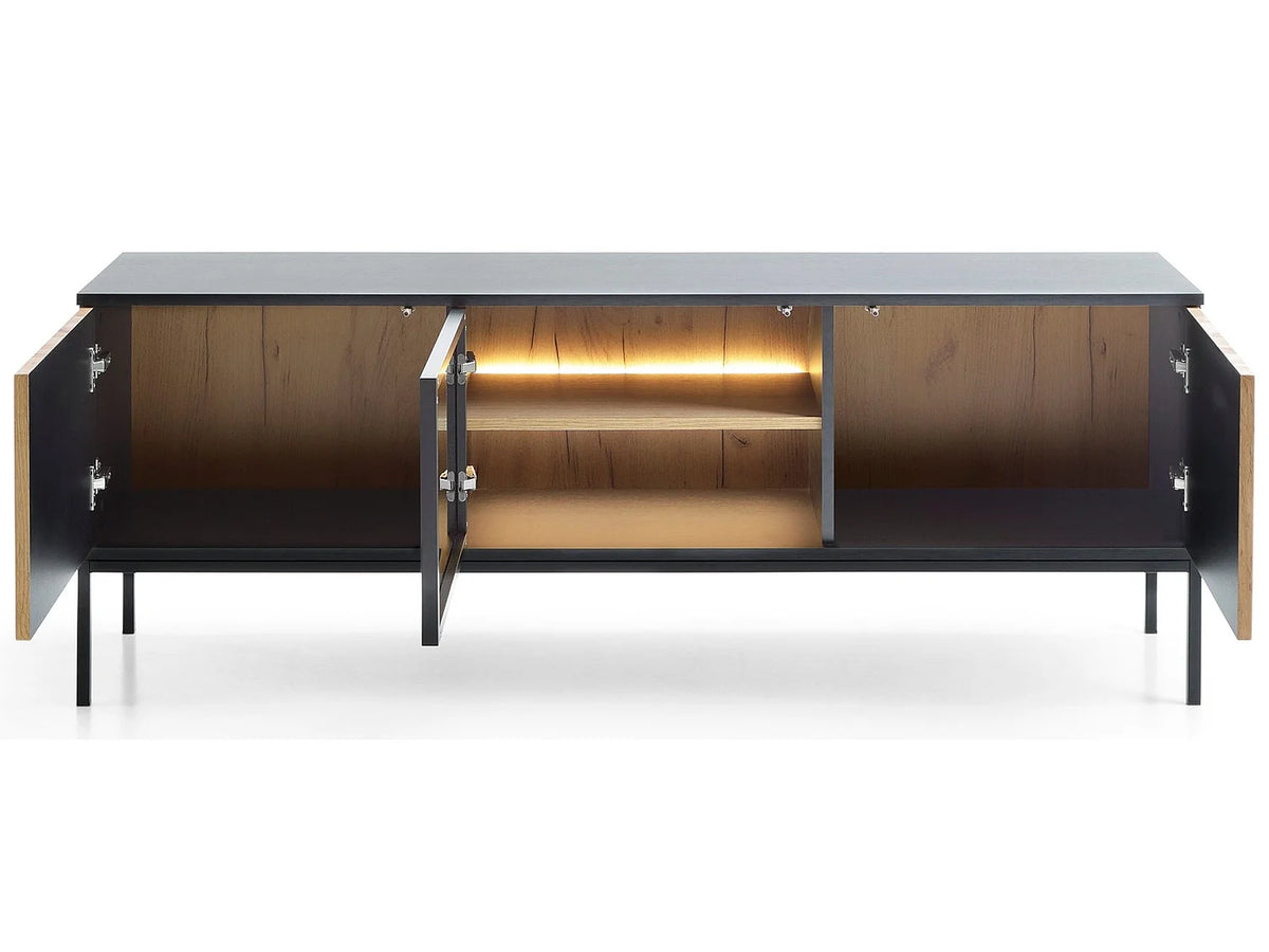 Meuble TV en Bois Noir - EMPORIUS vue 4