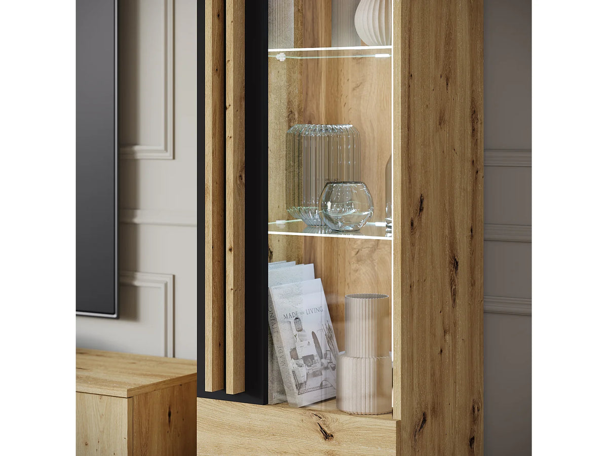 Meuble TV Suspendu Noir 260 cm - LAUREN MEBLE BE vue 7