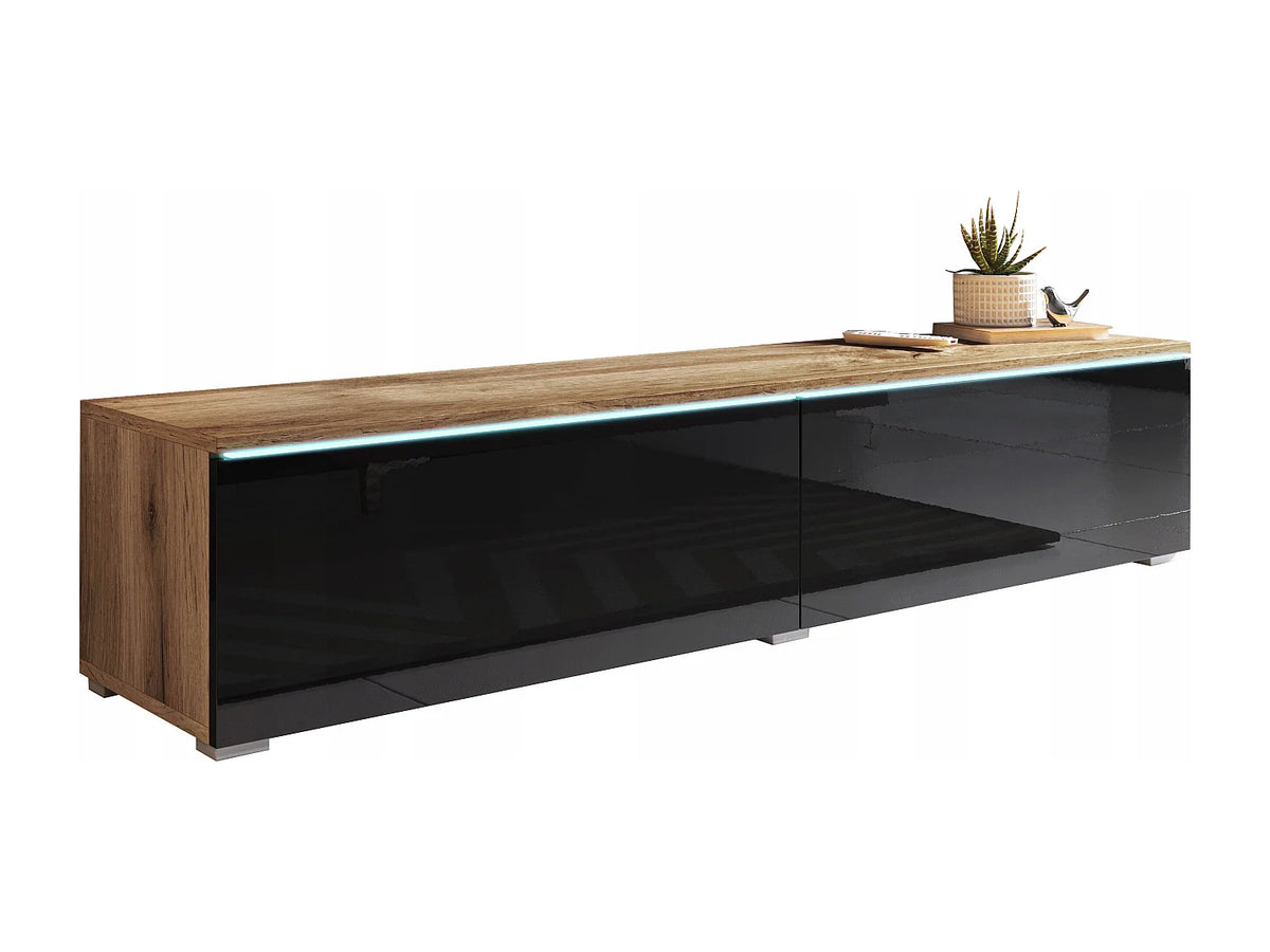 Meuble TV Suspendu Noir 140 cm - LAUREN MEBLE BE