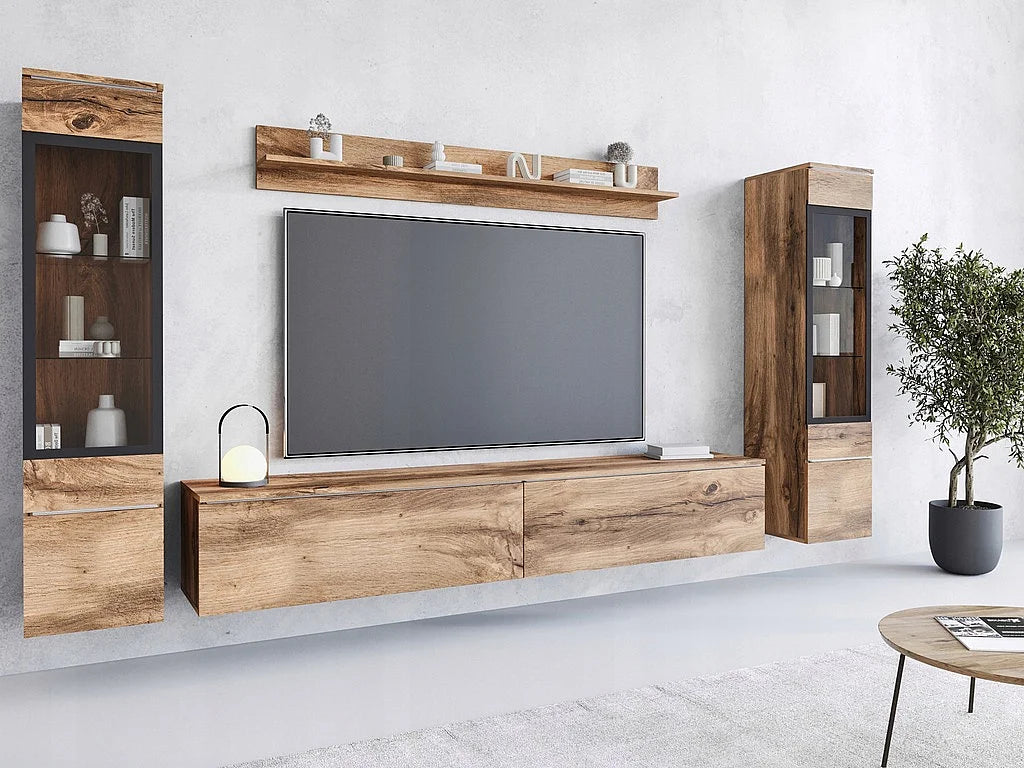 Meuble TV Suspendu avec LED - LAUREN MEBLE BE vue 6