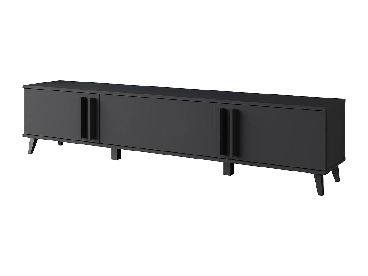 Meuble TV en Bois Noir - LAUREN MEBLE BE
