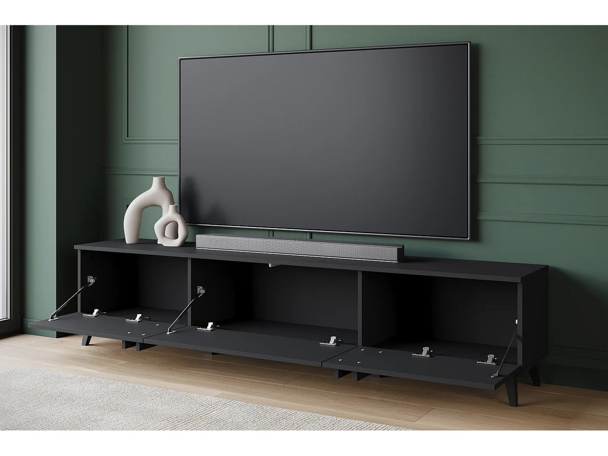 Meuble TV en Bois Noir - LAUREN MEBLE BE vue 3