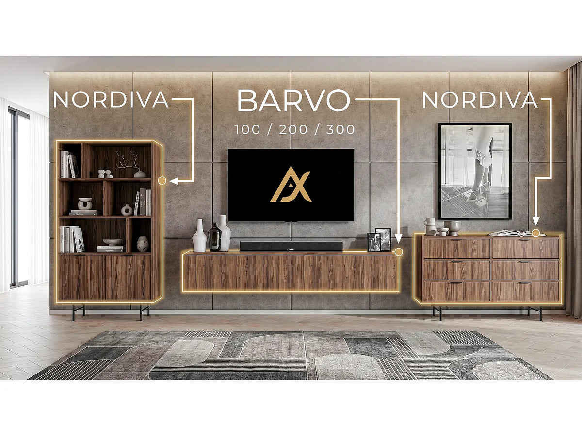 Meuble TV Suspendu 200 cm - AX LIVING vue 5