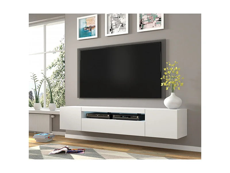 Meuble TV en Bois Blanc - AURA