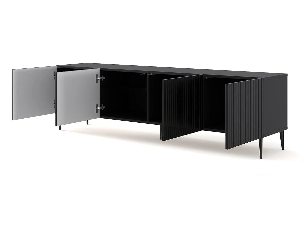 Meuble TV en Bois Noir - FURNLUX vue 2