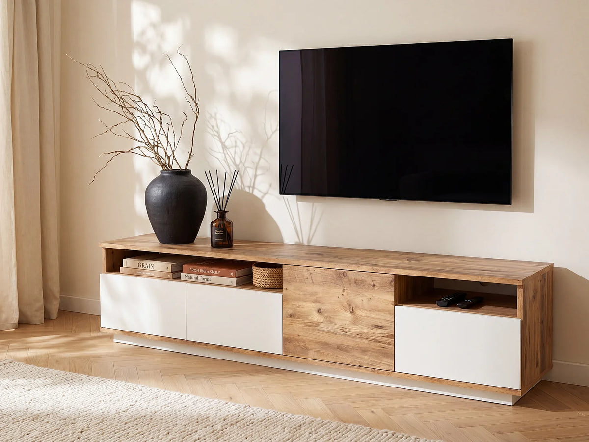 Meuble TV en Bois Blanc - CEDONA