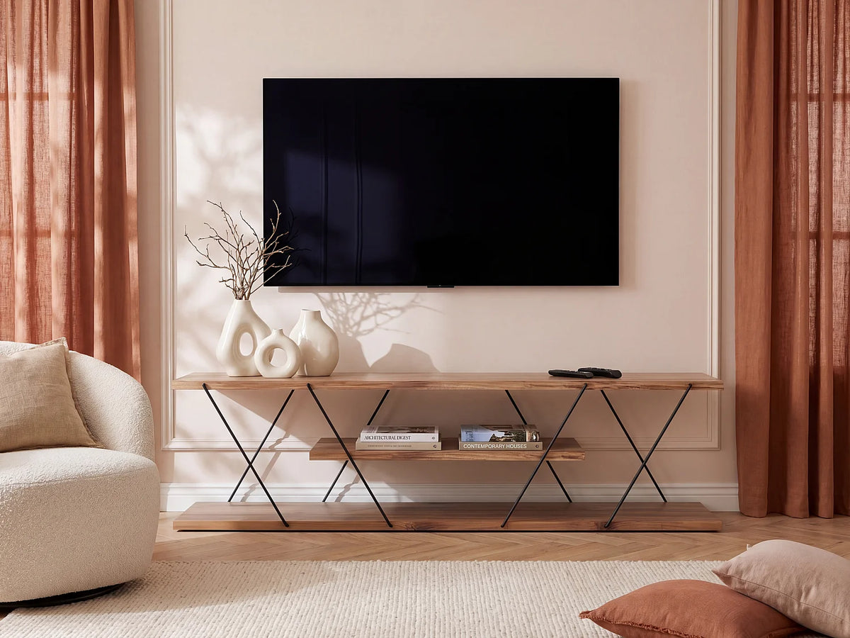 Meuble TV en Bois Noir - DELORY
