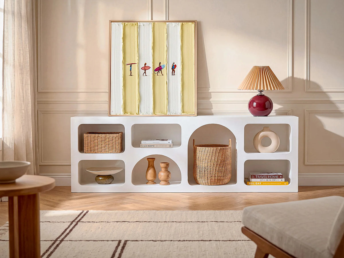 Meuble TV en Bois Blanc - LUELA