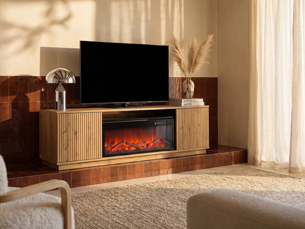 Meuble TV en Bois Noir - YEVINA