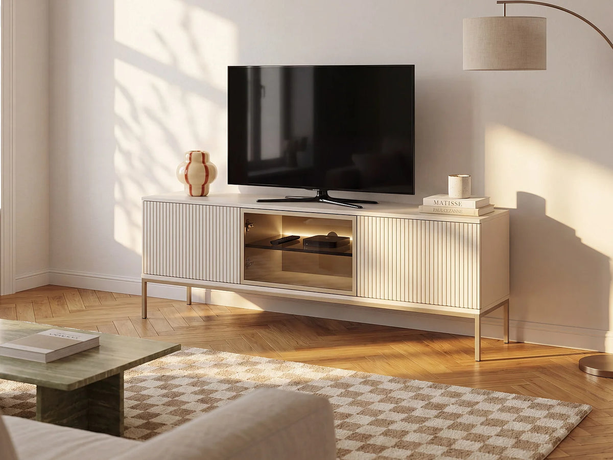 Meuble TV en Bois Noir - OVILA