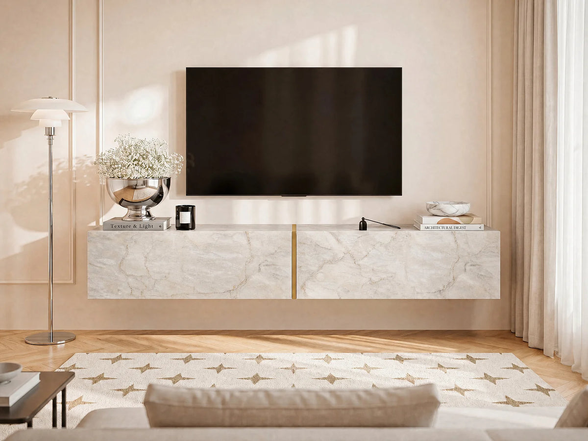 Meuble TV en Bois Blanc - DINOMA