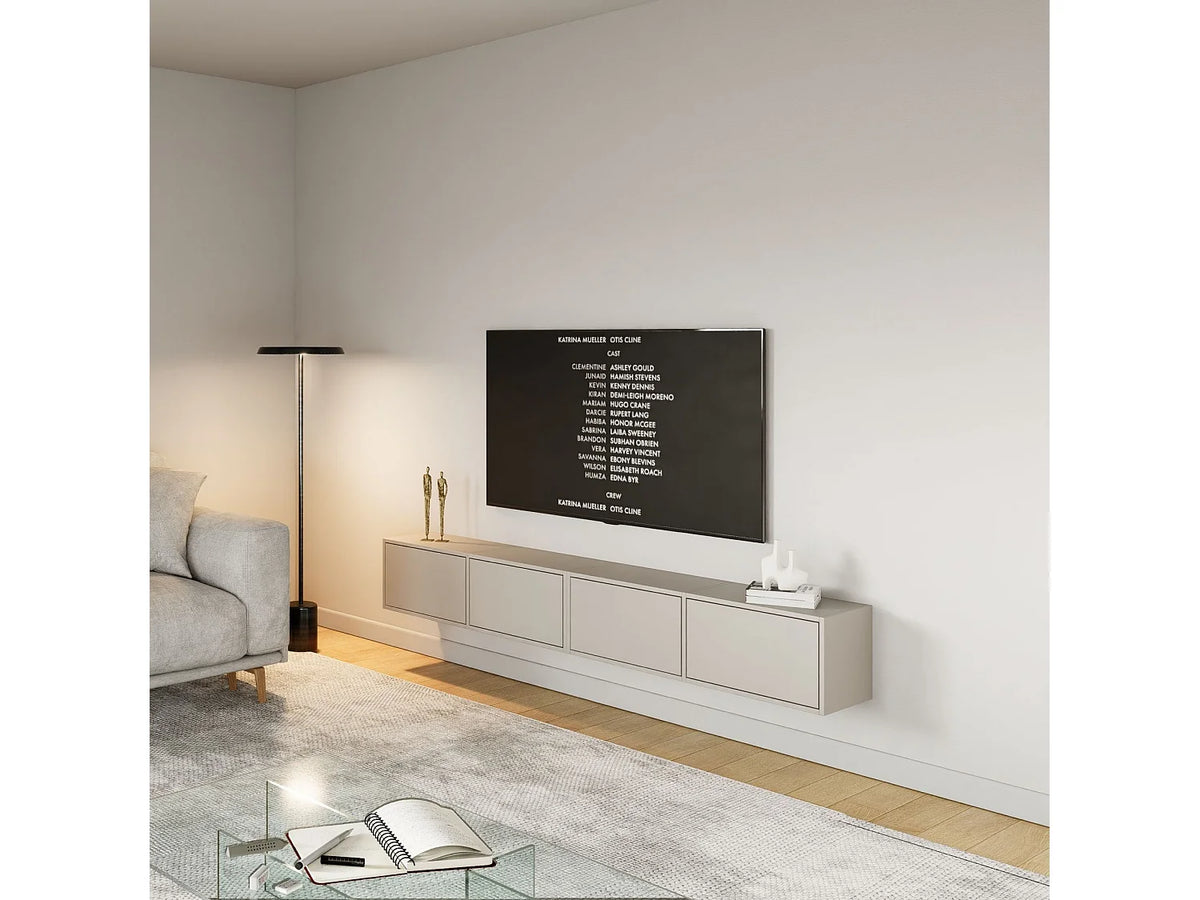Meuble TV Suspendu en Bois - FRAMME vue 2