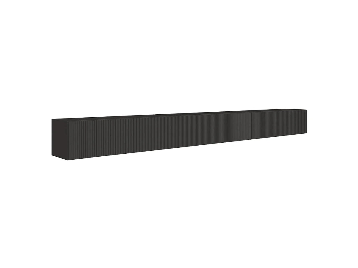 Meuble TV en Bois Noir 32 cm - VELDIO vue 5