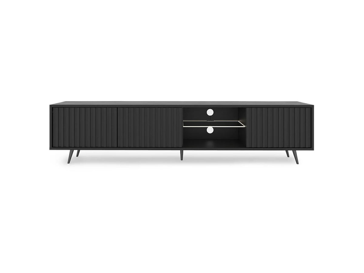 Meuble TV en Bois Noir - BELLO vue 8