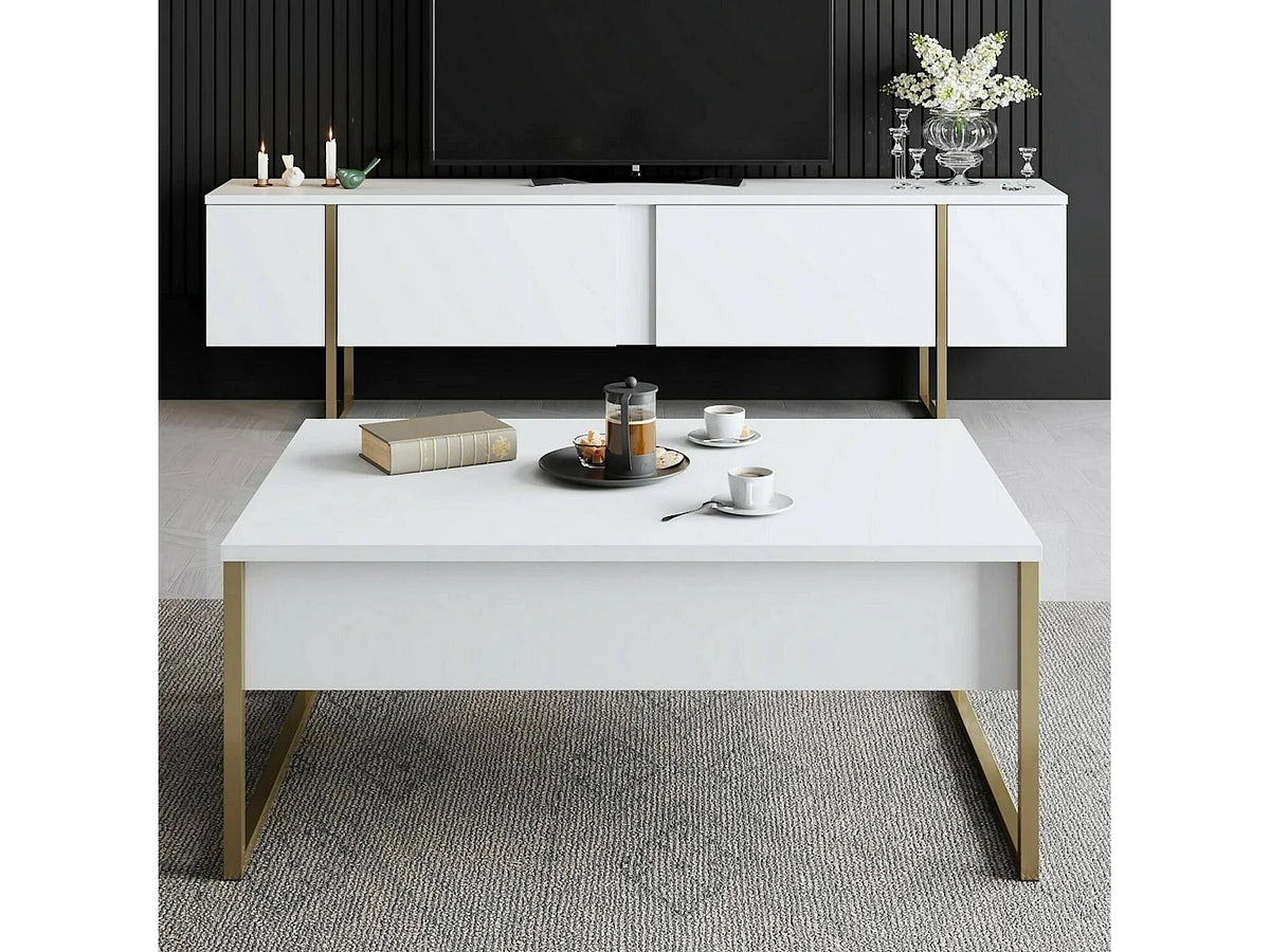Meuble TV en Bois Blanc - DMORA vue 3