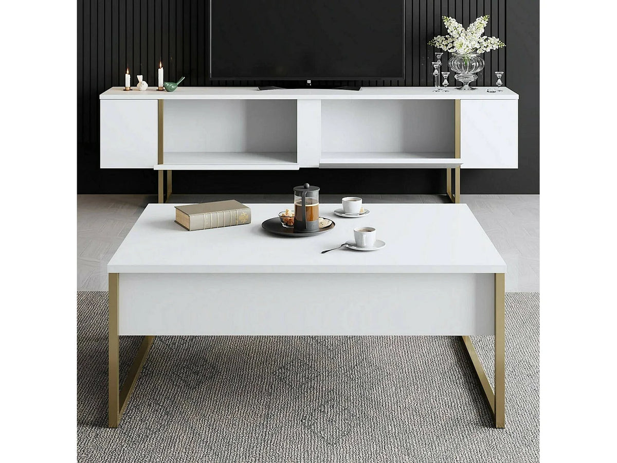 Meuble TV en Bois Blanc - DMORA vue 4