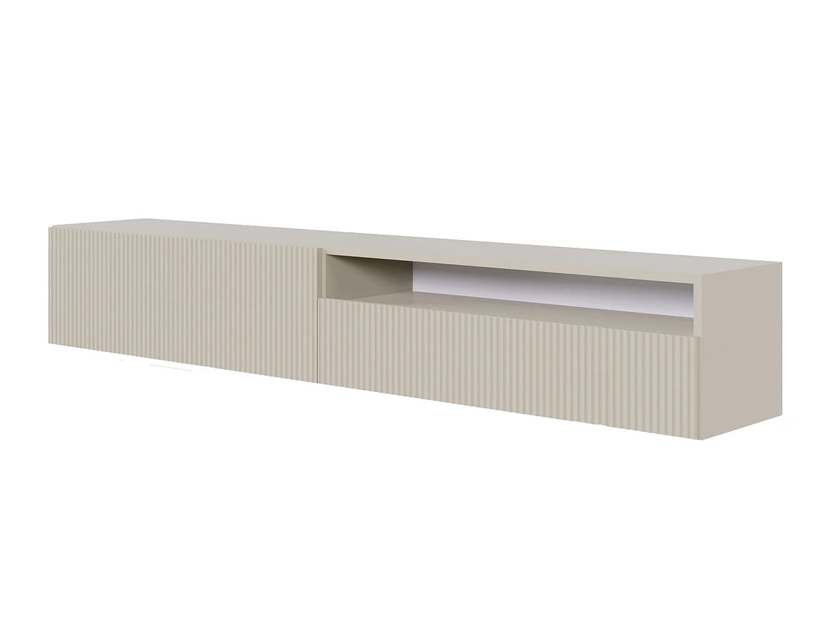 Meuble TV Suspendu en Bois - VELDIO vue 2