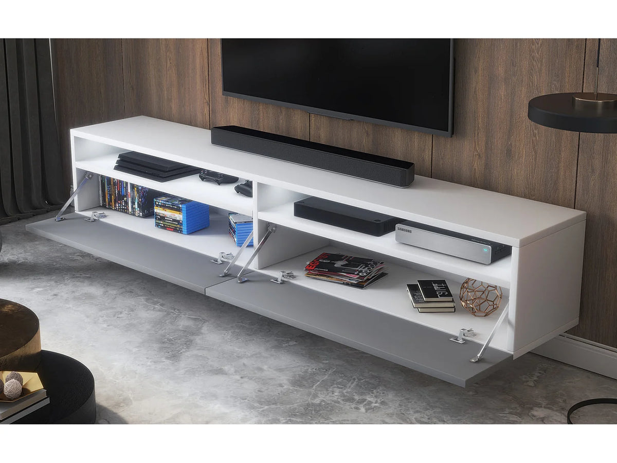 Meuble TV en Bois Blanc 180 cm - REDNAW vue 2