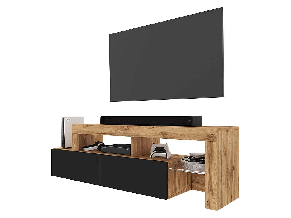 Meuble TV en Chêne Noir - ASTEN vue 3
