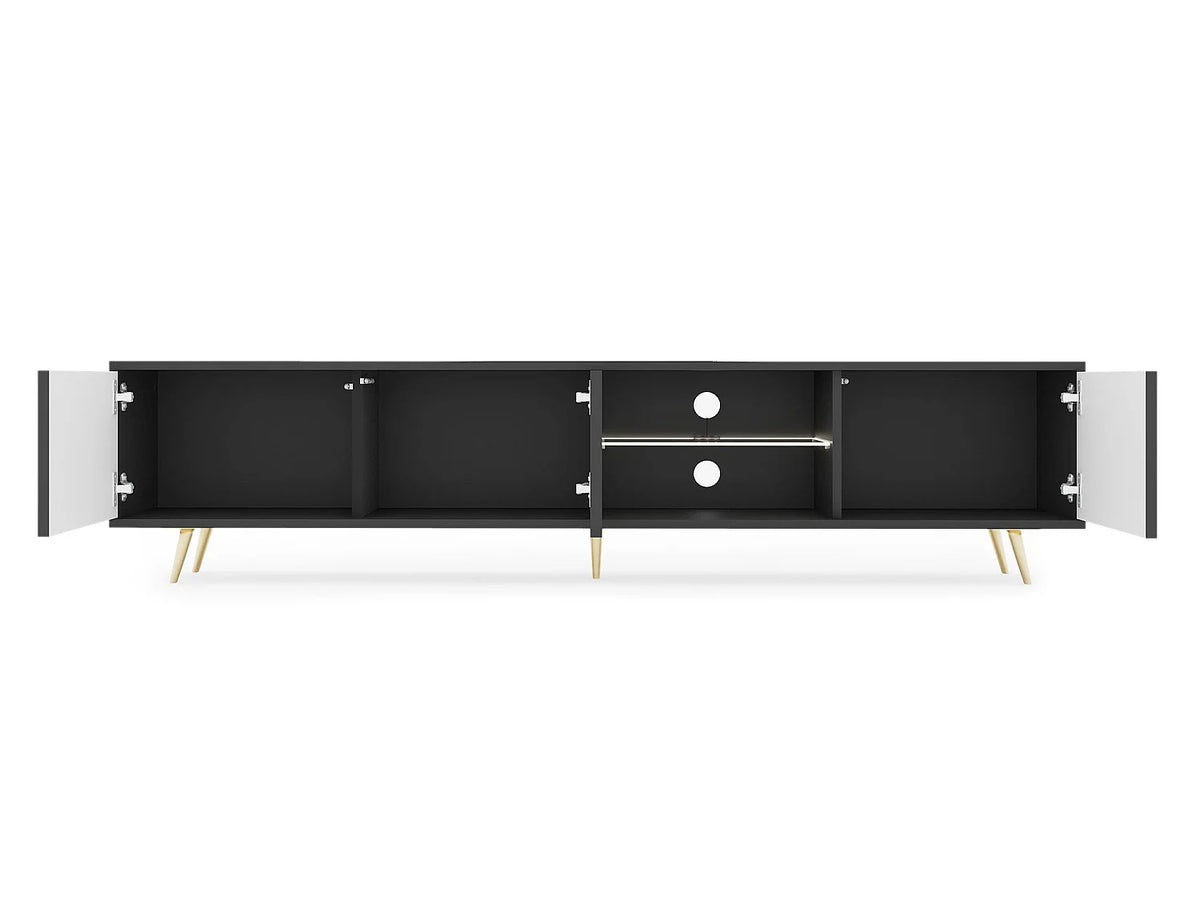 Meuble TV en Bois Noir - SELSEY vue 6