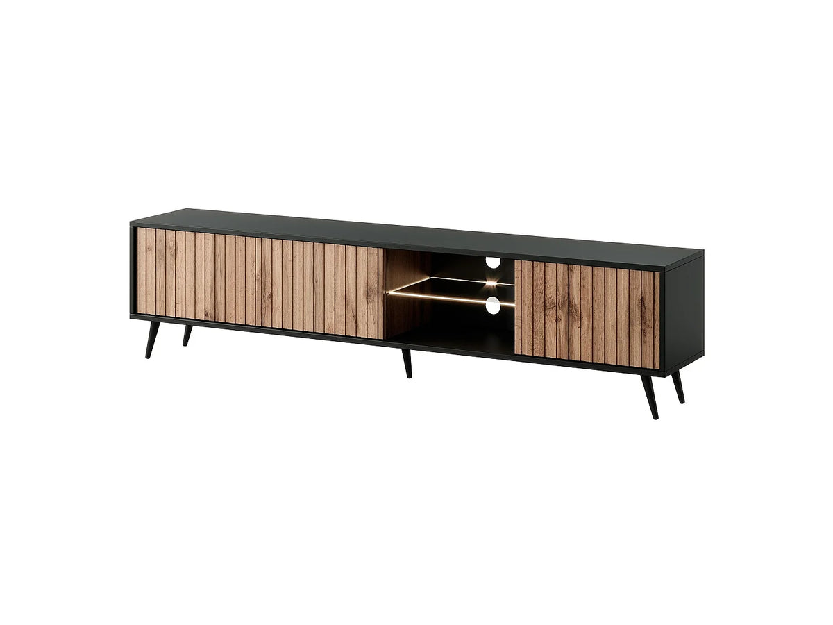 Meuble TV Bas Noir - SELSEY vue 5