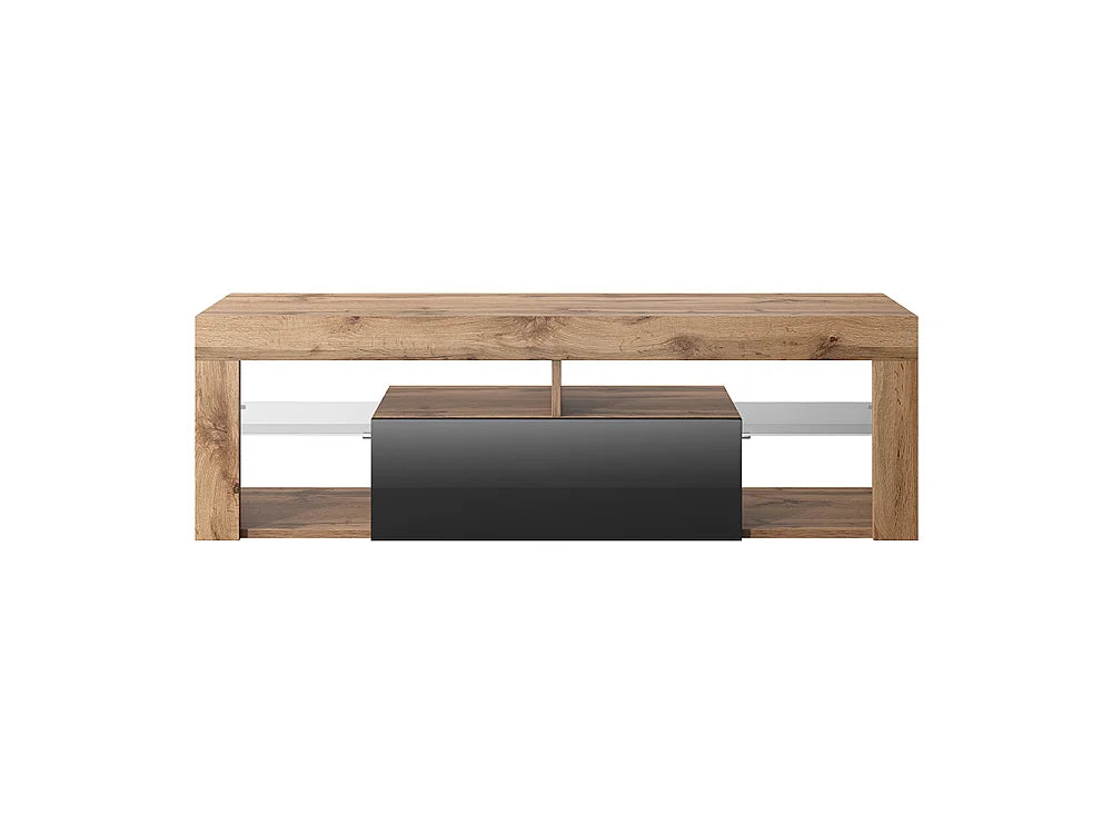 Meuble TV Effet Chêne Noir - BIANKO vue 3