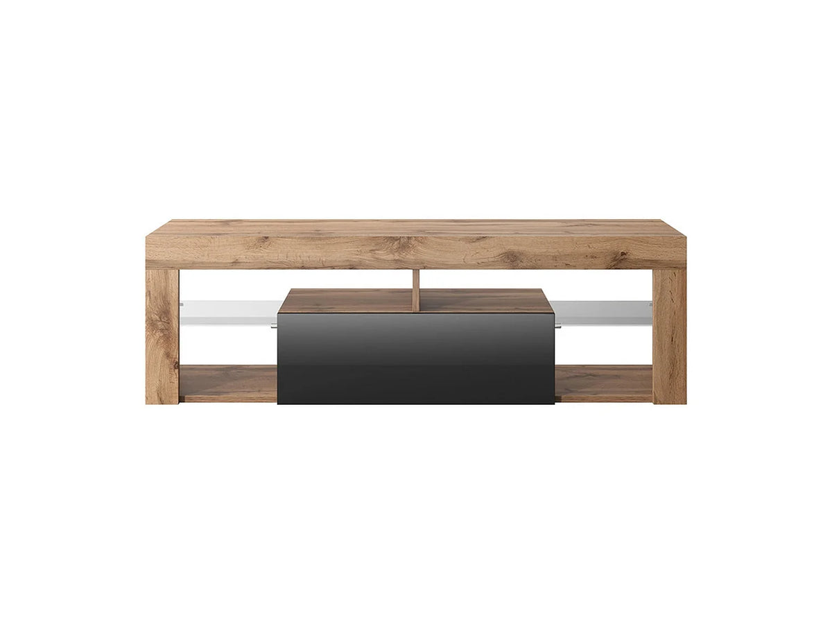 Meuble TV Effet Chêne Noir - BIANKO vue 6