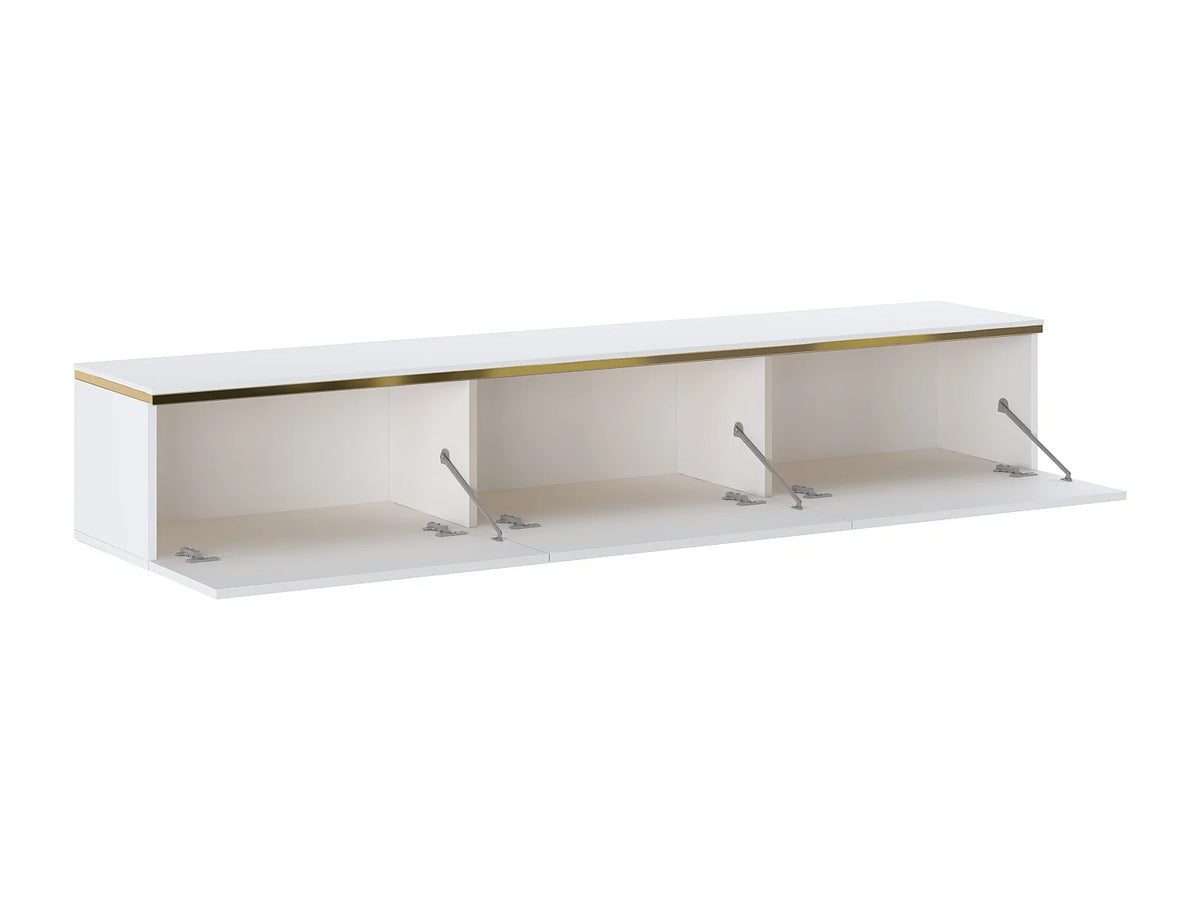 Meuble TV Suspendu Blanc - VUKIA vue 4