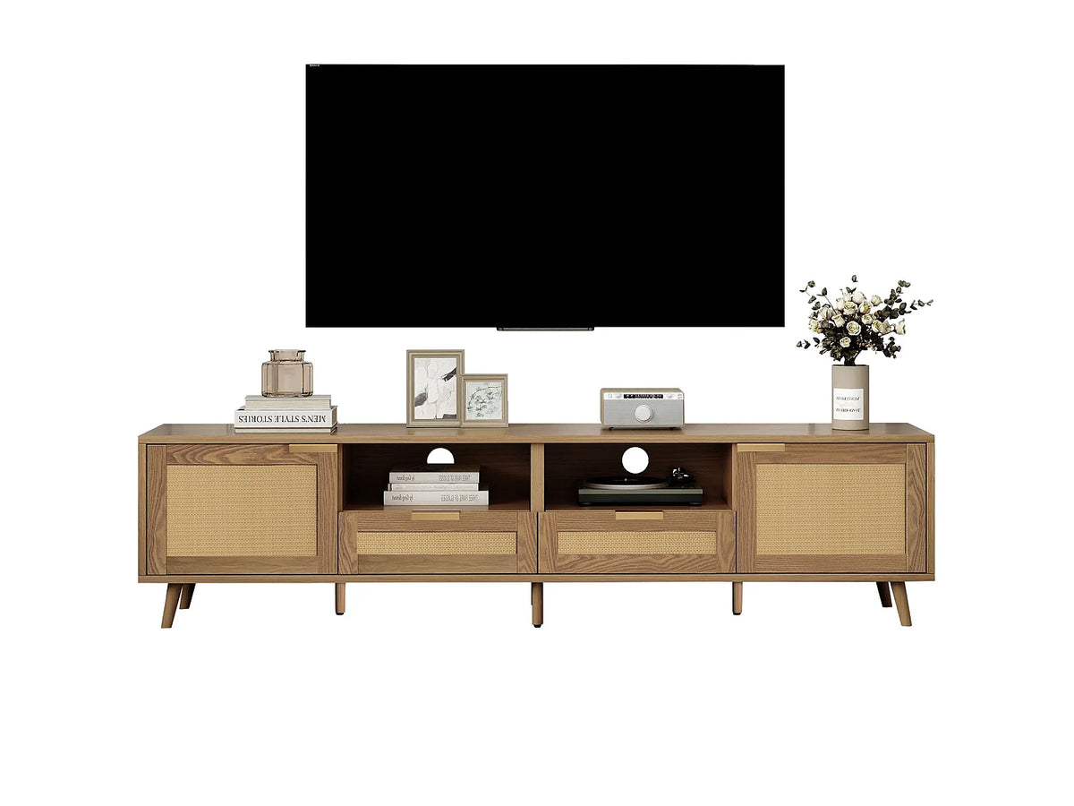 Meuble TV en Bois Moderne 200 cm 2 Portes - MODERNLUXE vue 4