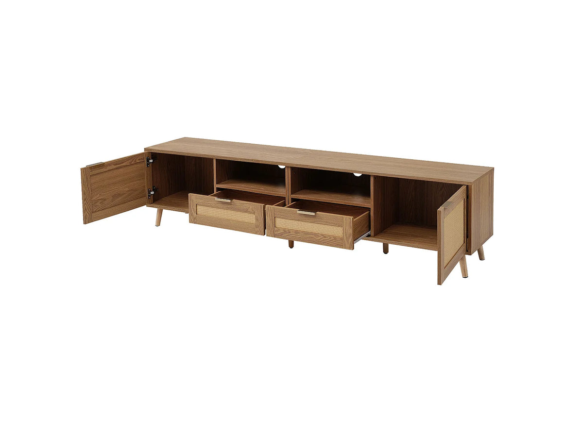 Meuble TV en Bois Moderne 200 cm 2 Portes - MODERNLUXE vue 8