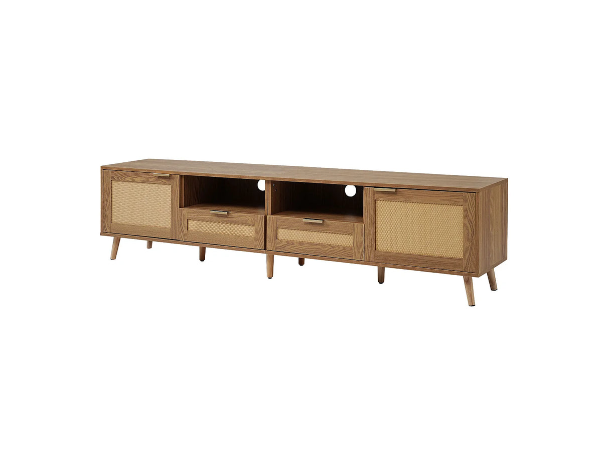 Meuble TV en Bois Moderne 200 cm 2 Portes - MODERNLUXE vue 9
