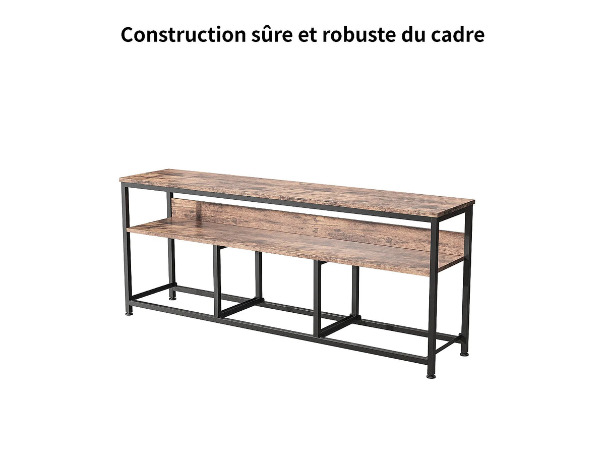 Meuble TV en Bois Noir - RIVIERA FR vue 7